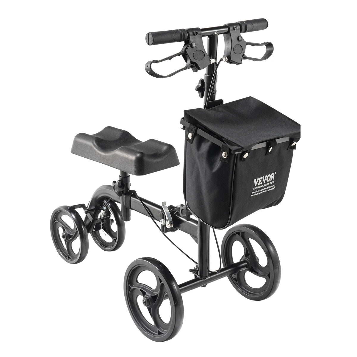 SucceBuy Folding Knee Scooter Carbon Steel Steerable Walker