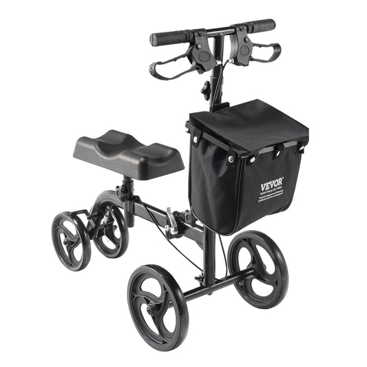 SucceBuy Folding Knee Scooter Carbon Steel Steerable Walker
