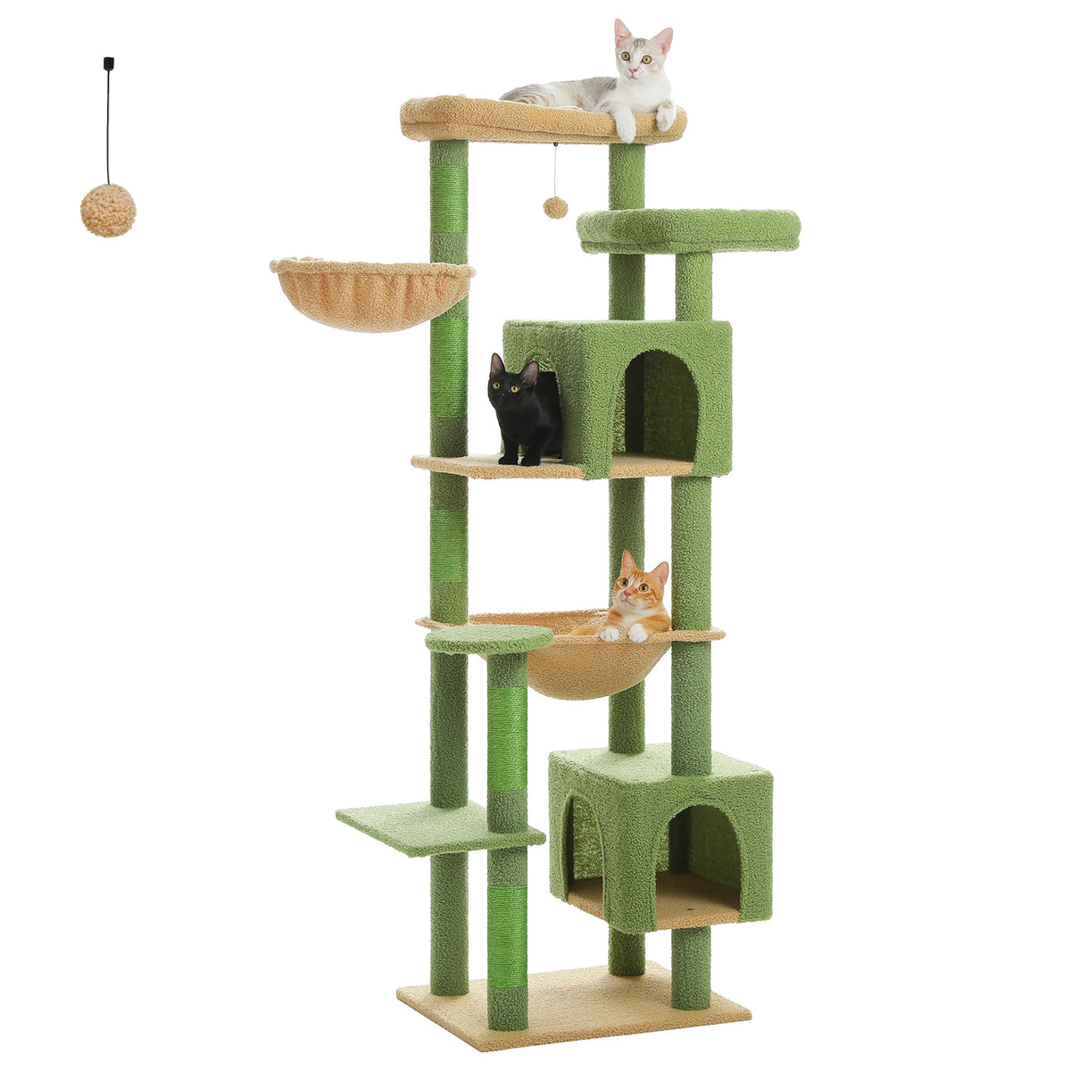Pawz Road Indoor Cat Tree With Hammock And Scratching Posts