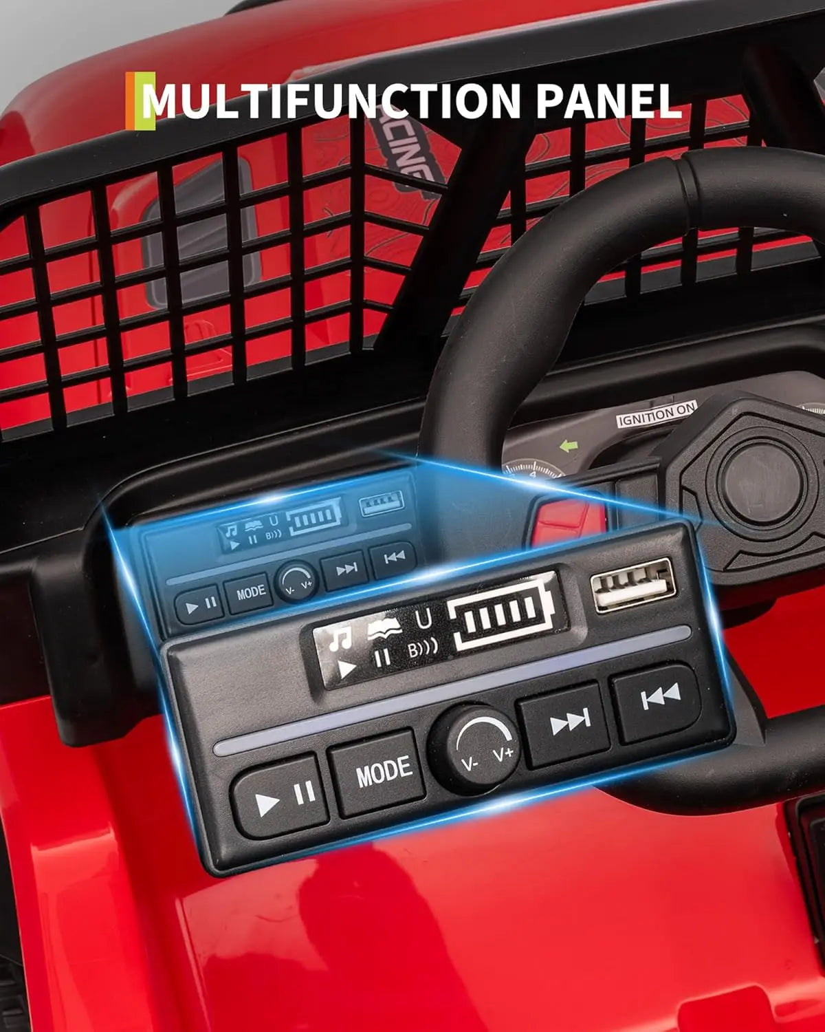 HiMiss Kids Electric Ride On Truck With Parent Remote Control