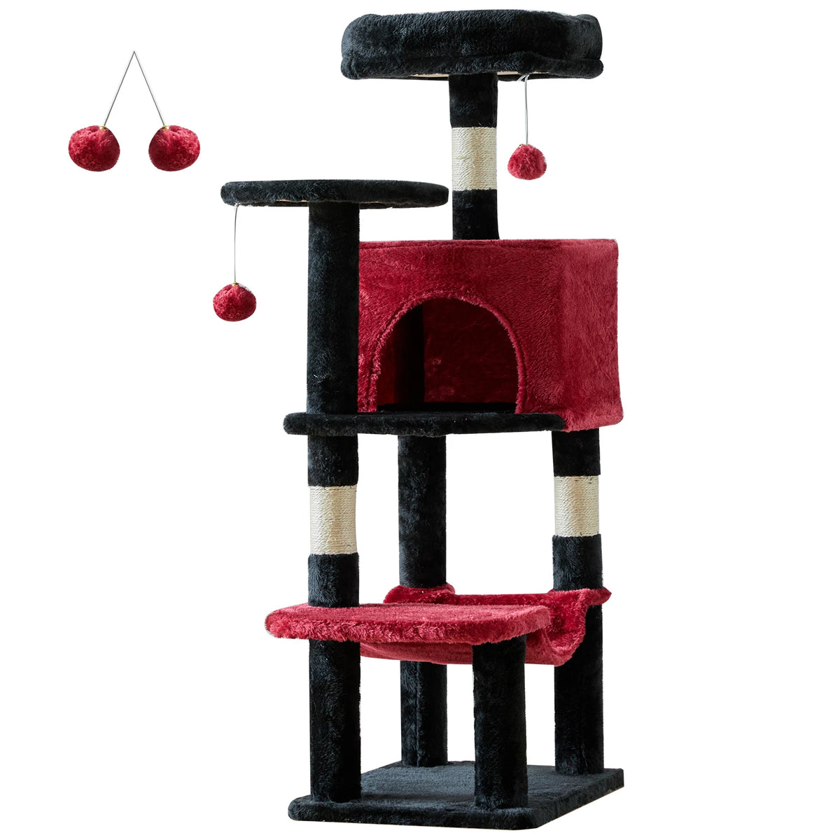 JHK Four Tier Cat Tree With Natural Sisal Scratching Posts