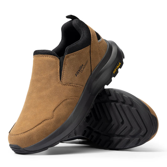 Fitville Men's Comfort Slip On Hiking Loafers With Arch Support