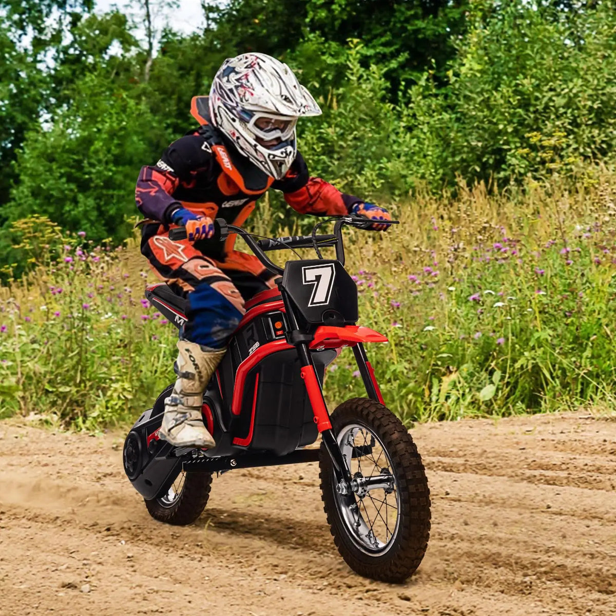 HiMiss Kids Electric Dirt Bike Outdoor Adventure Ride