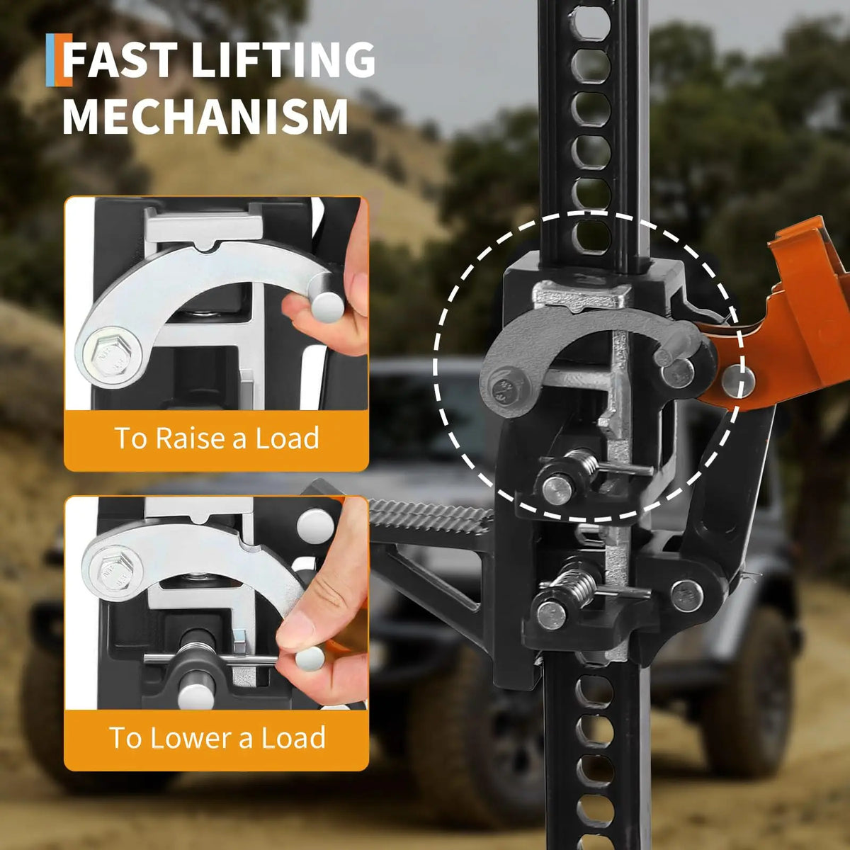 HobbyLane 7000 Lb Heavy Duty Steel High Lift Farm Jack