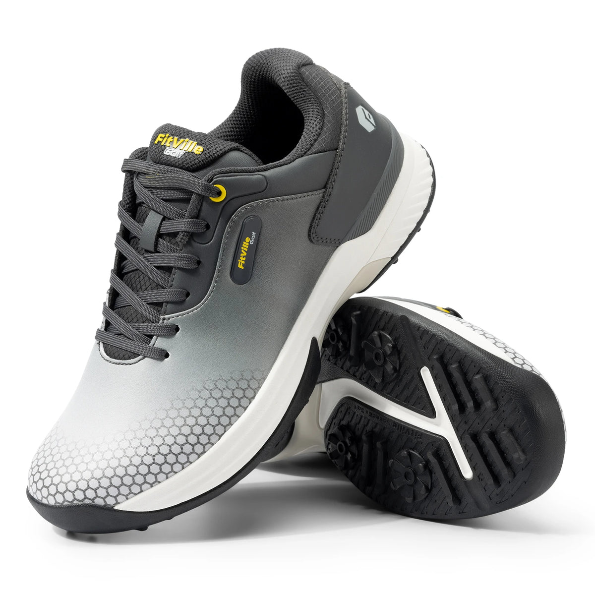 Fitville Men Wide Golf Shoes Lightweight Comfortable Athletic Sneakers