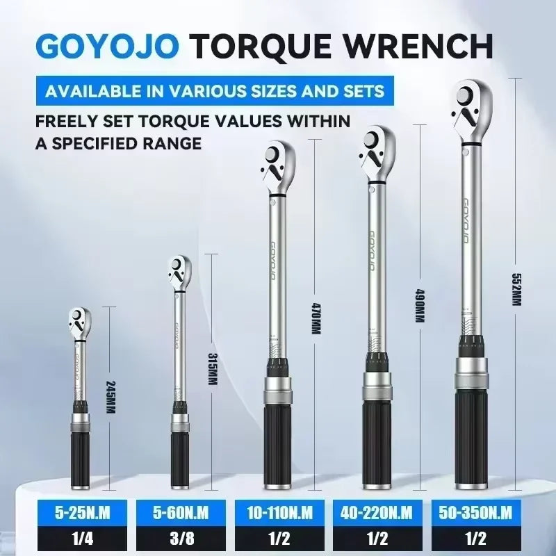 Professional Adjustable Torque Wrench Square Drive Automotive Tool