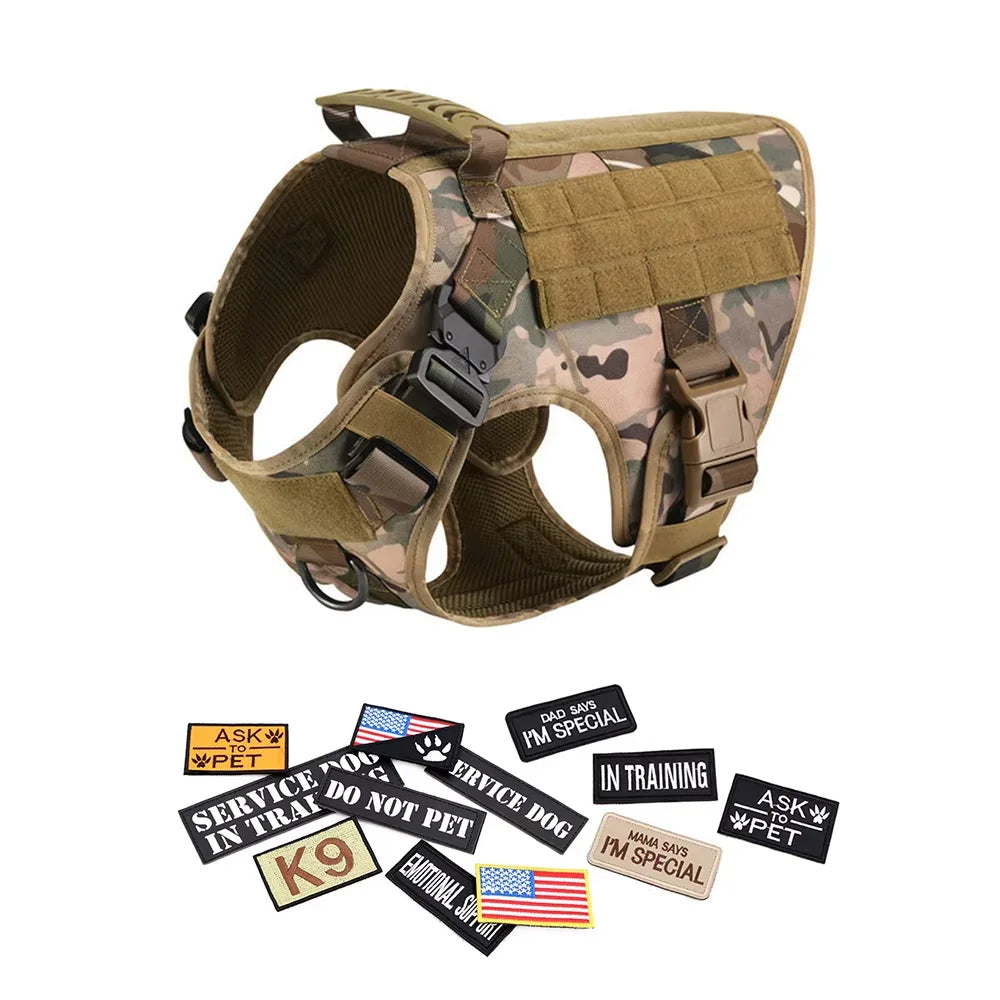 Petravel Padded Dog Tactical Harness Vest With Quick Release Buckle