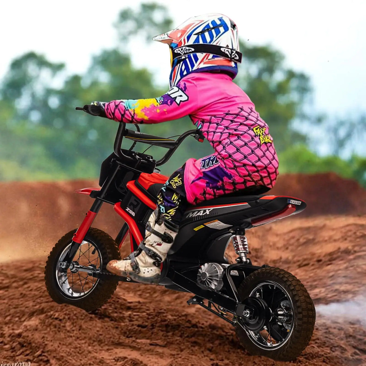 HiMiss Kids Electric Dirt Bike Outdoor Adventure Ride