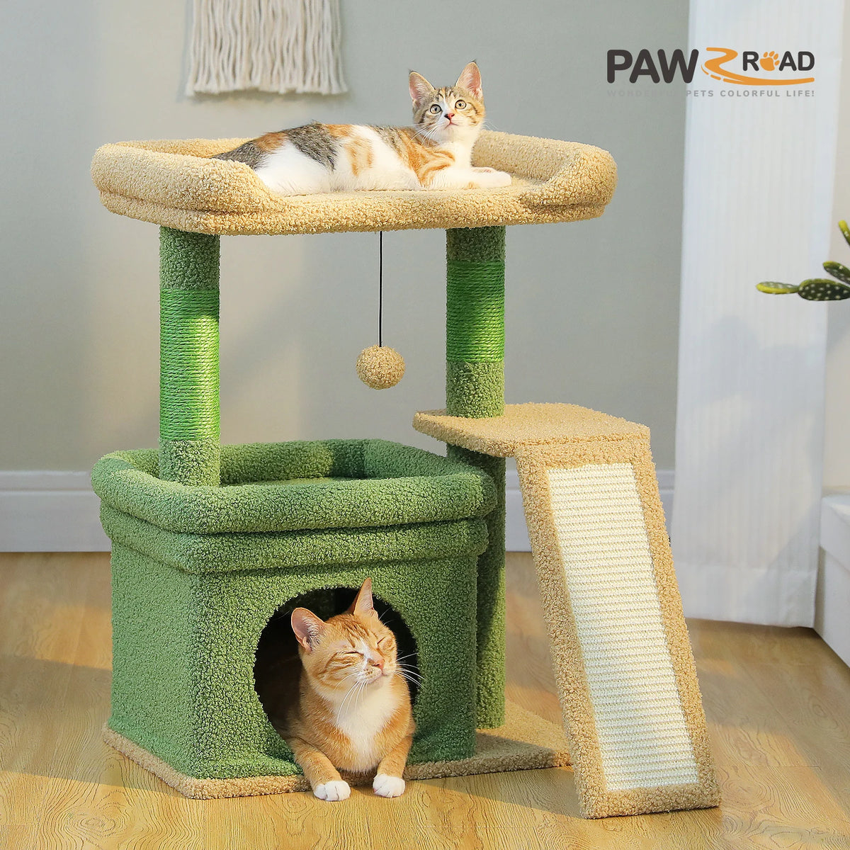 Pawz Road Three Tier Cat Tower With Sisal Scratching Post