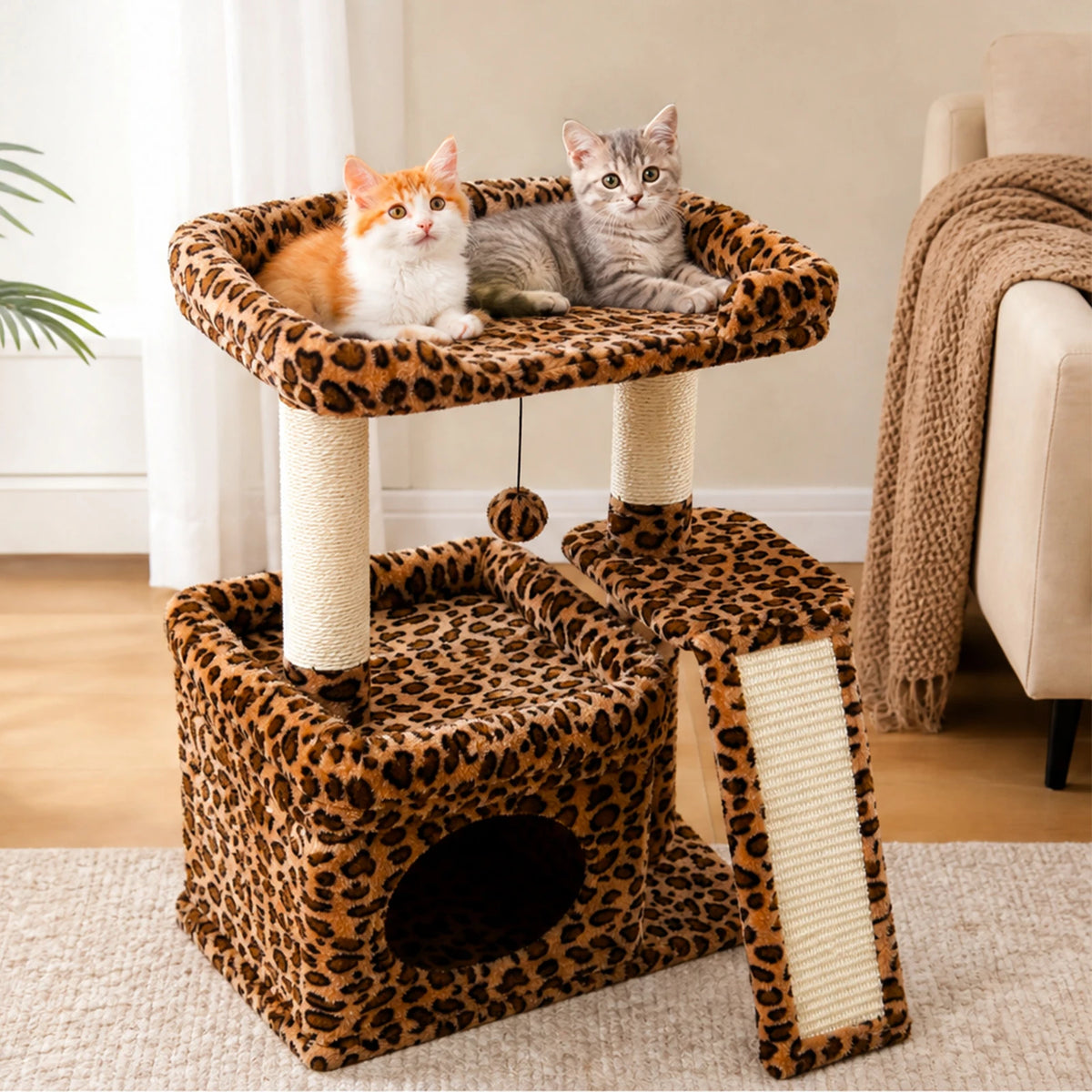 Pawz Road Three Tier Cat Tower With Sisal Scratching Post