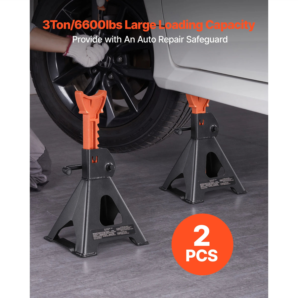 Succebuy Heavy Duty Auto Jack Stands High Capacity Automatic Locking