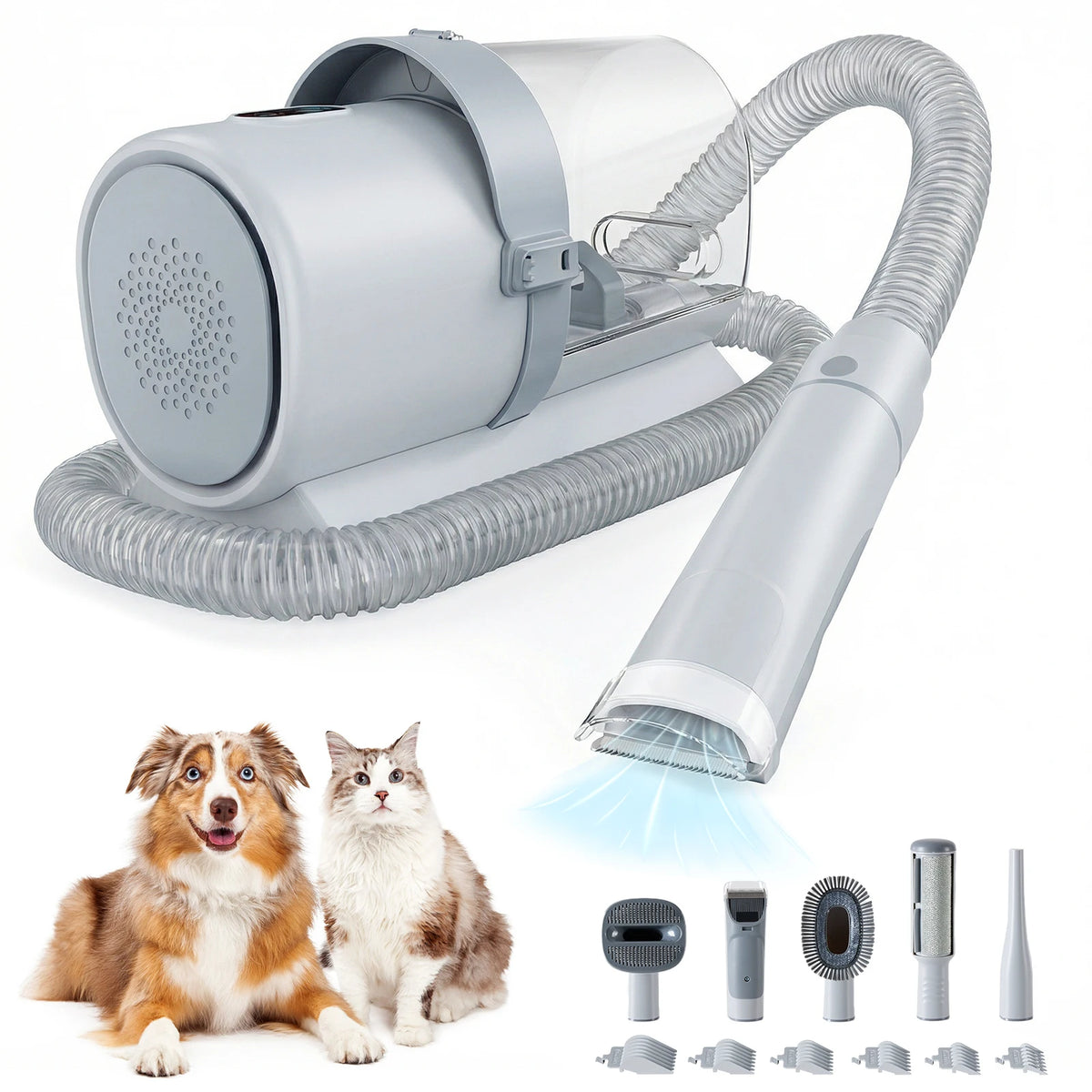Professional Low Noise Cordless Pet Grooming Vacuum Clipper Kit