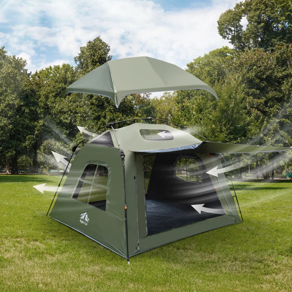 Night Cat Waterproof Instant Pop Up Camping Tent With Vestibule
