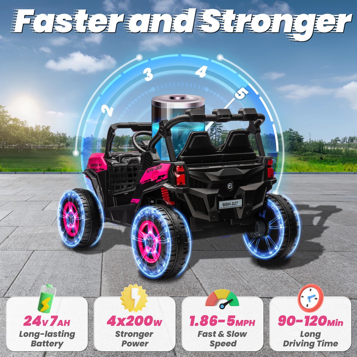 Joyracer 24V Electric Off Road Ride On UTV Remote Control