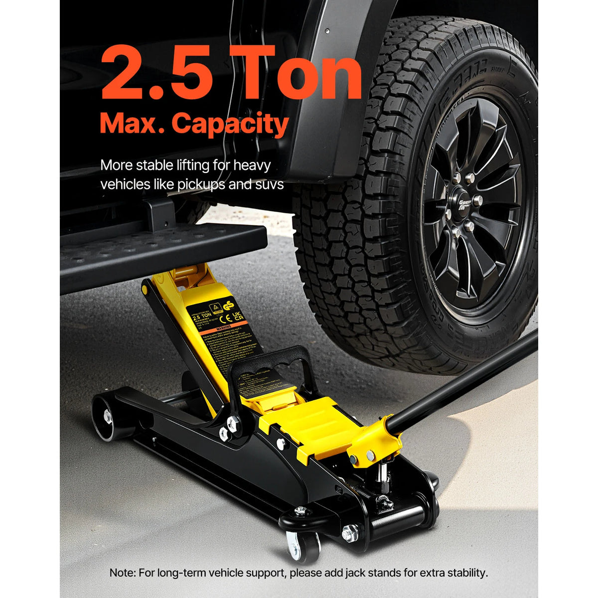 SucceBuy Low Profile Hydraulic Floor Jack Professional Car Lifter