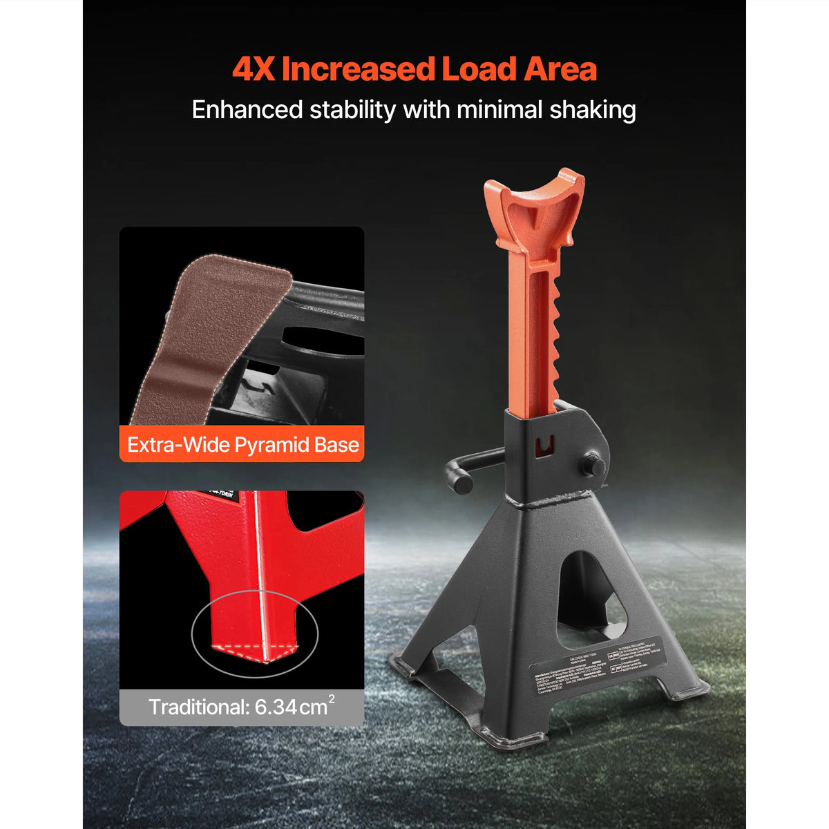 Succebuy Heavy Duty Auto Jack Stands High Capacity Automatic Locking