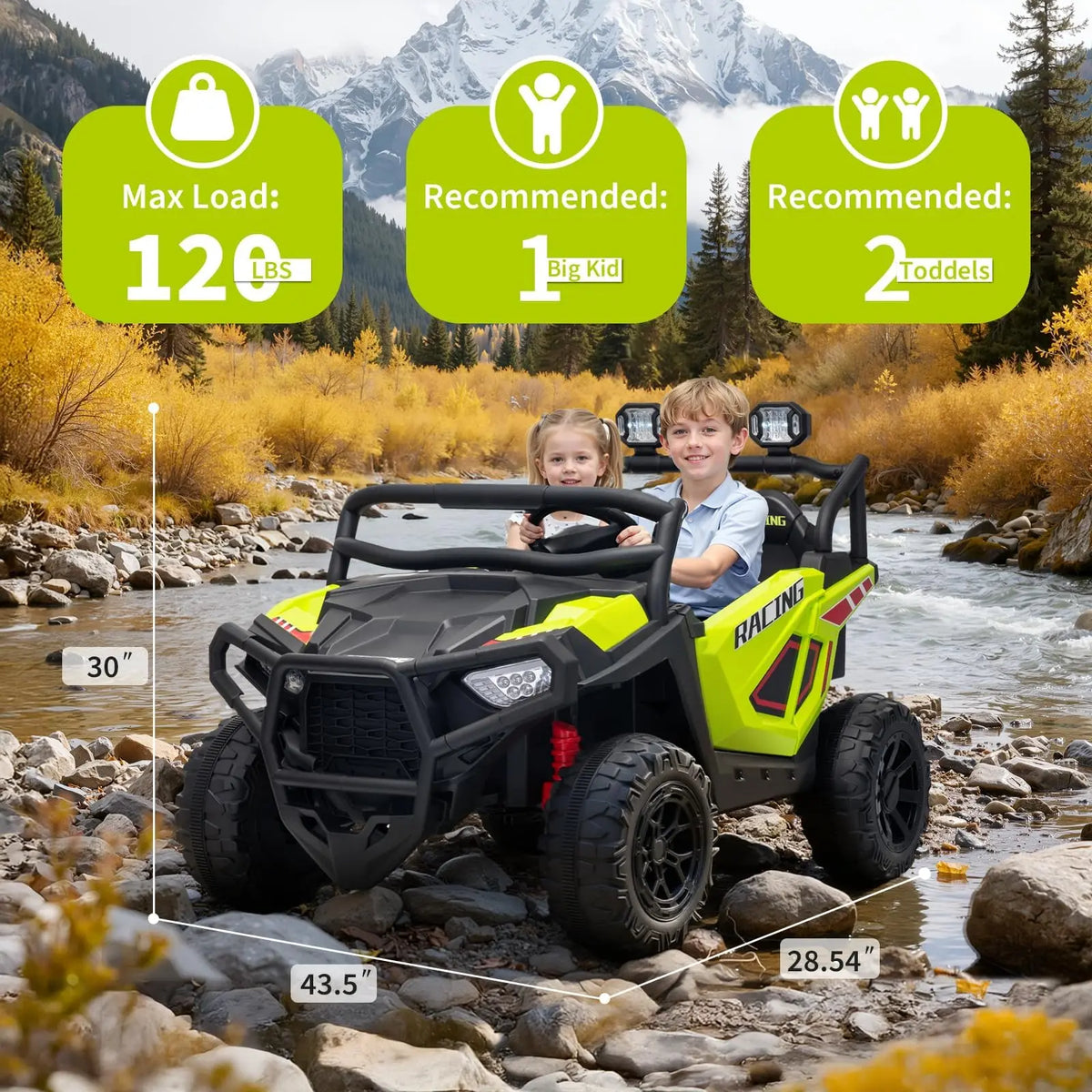 HiMISS 24V Kids Ride On UTV Truck With Remote Control