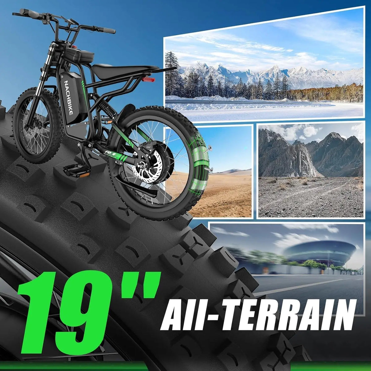 Nachbike R3 60V Electric Dirt Bike 50MPH All Terrain