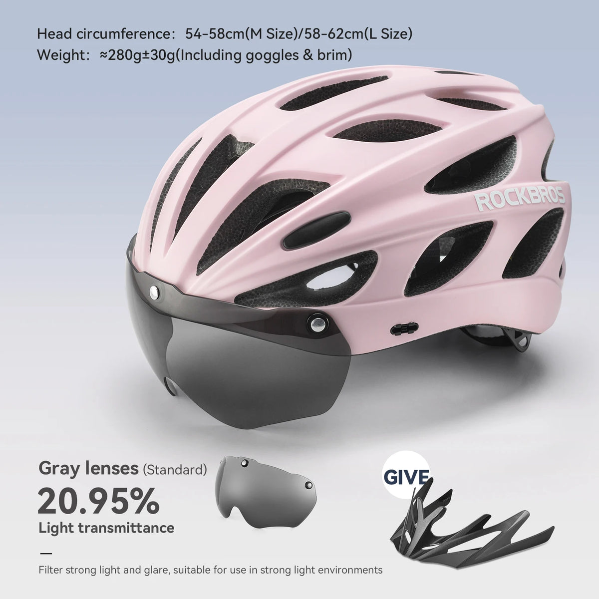 ROCKBROS Integrated Cycling Helmet With Goggles For Road And Mountain Riders