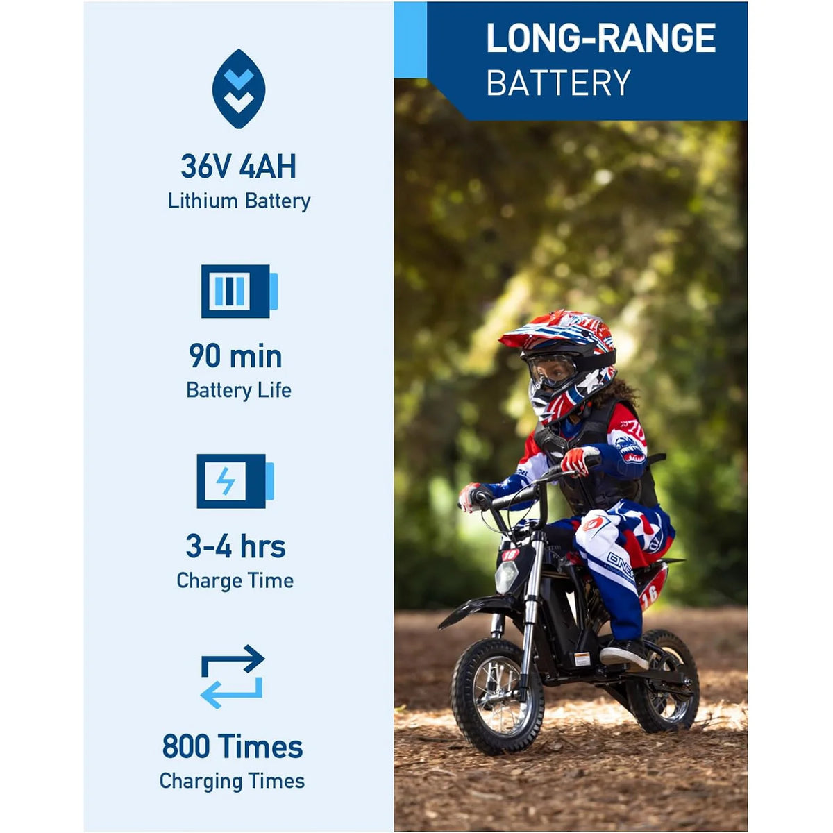 Hiboy Electric Dirt Motorcycle For Kids Three Speeds