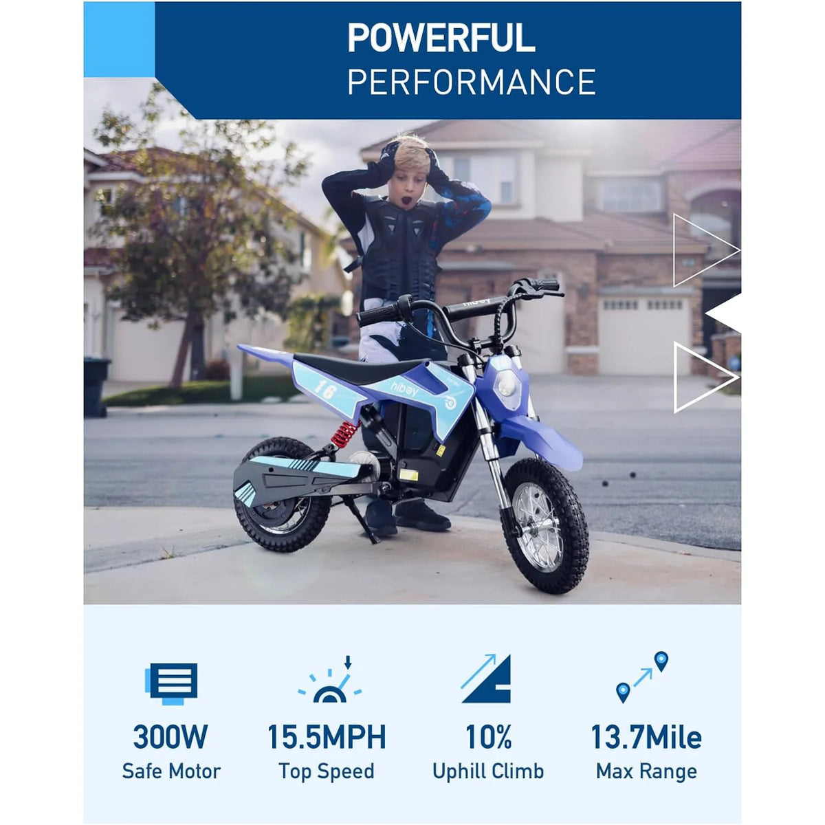 Hiboy Electric Dirt Motorcycle For Kids Three Speeds