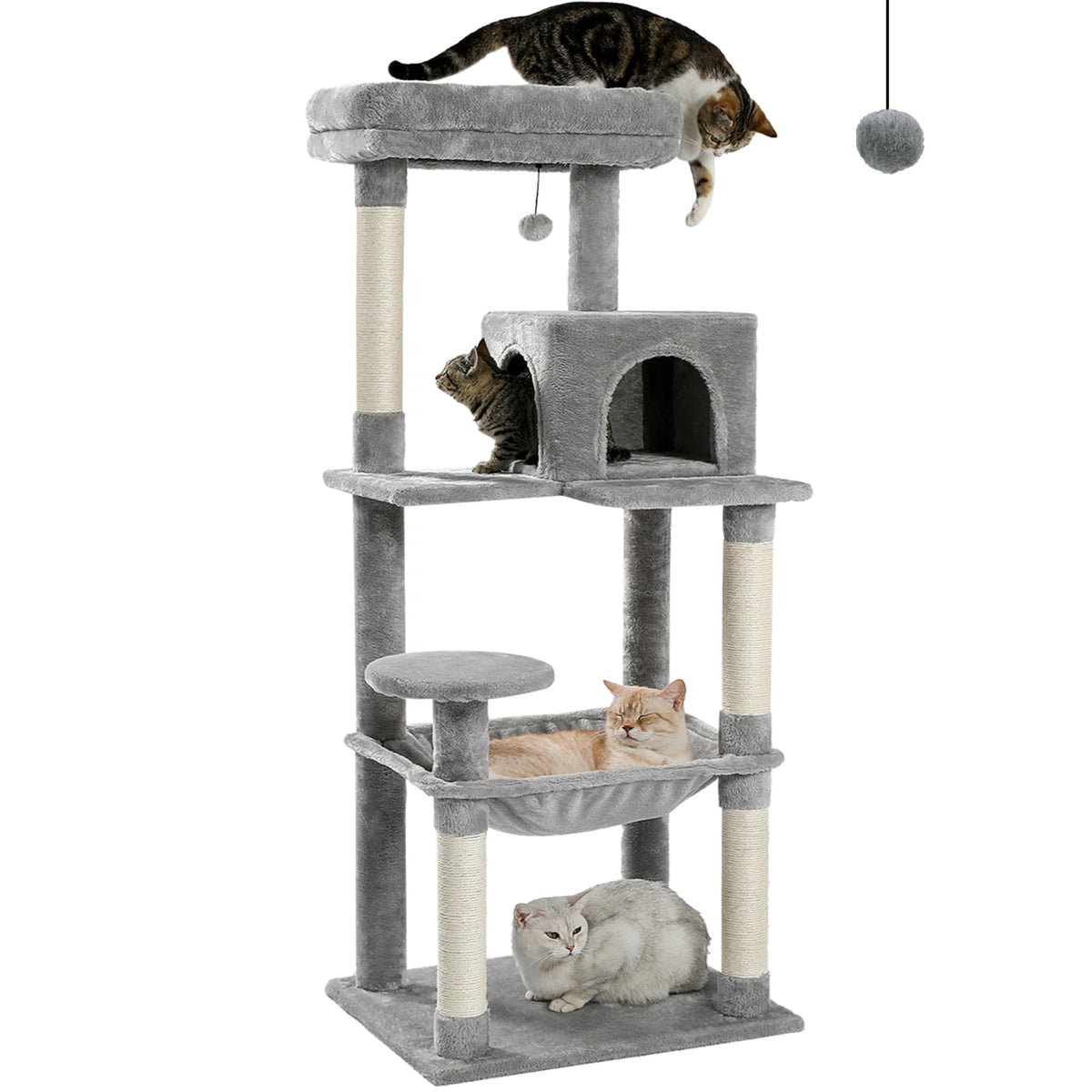 PAWZ Road Cat Tree With Sisal Posts Hammock And Perch
